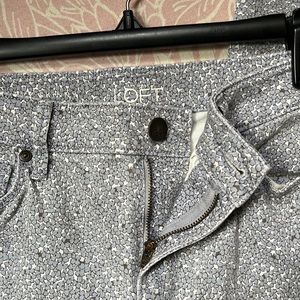 Ladies Ann Taylor Loft curved skinny ankle print jeans